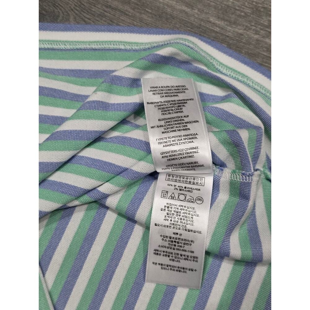 Polo Golf Ralph Lauren Top Women's Small Tailored Fit Striped Snap M A004955 - Picture 9 of 12